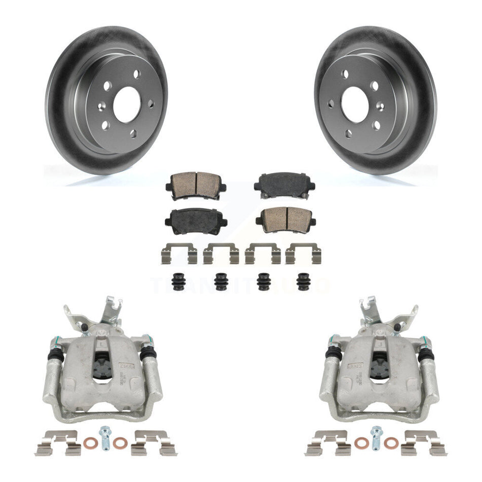 Rear Disc Brake Caliper Coated Rotors And Ceramic Pads Kit For Chevrolet Malibu Limited KCG-100644N