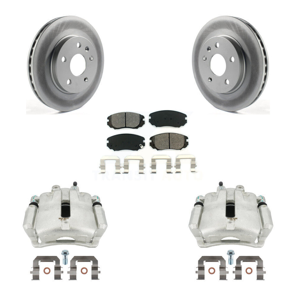 Front Brake Caliper Coat Rotors & Semi-Metallic Pad Kit For Chevrolet Malibu Buick Regal KCG-100644S