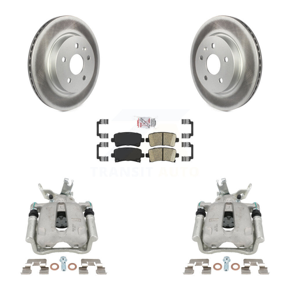 Rear Disc Brake Caliper Coated Rotors And Ceramic Pads Kit For Chevrolet Malibu Limited KCG-100645N