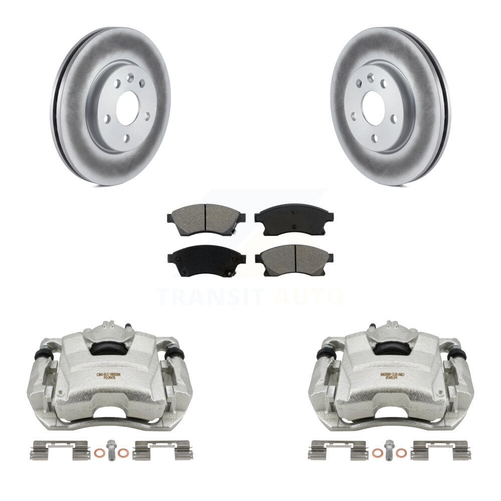 Front Brake Caliper Coat Rotor & Semi-Metallic Pad Kit For Chevrolet Cruze Sonic Limited KCG-100646S