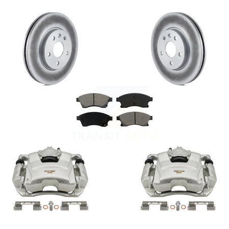 Front Brake Caliper Coat Rotor & Semi-Metallic Pad Kit For Chevrolet Cruze Sonic Limited KCG-100646S