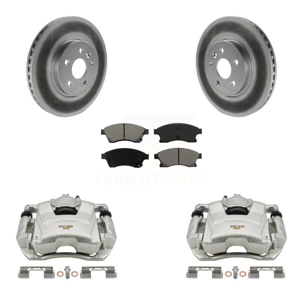 Front Brake Caliper Coat Rotors & Semi-Metallic Pad Kit For 2013-2014 Chevrolet Sonic RS KCG-100648S