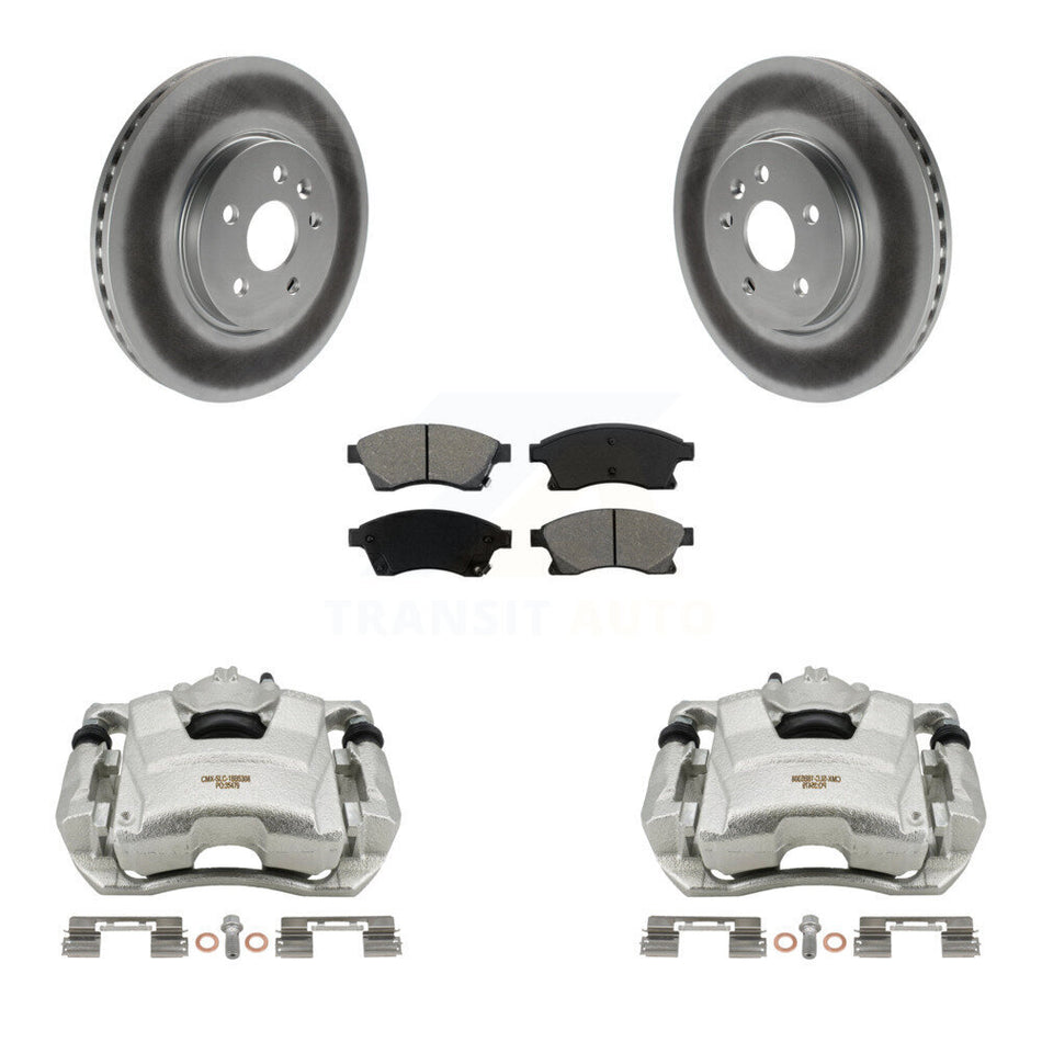 Front Brake Caliper Coat Rotors & Semi-Metallic Pad Kit For 2013-2014 Chevrolet Sonic RS KCG-100648S