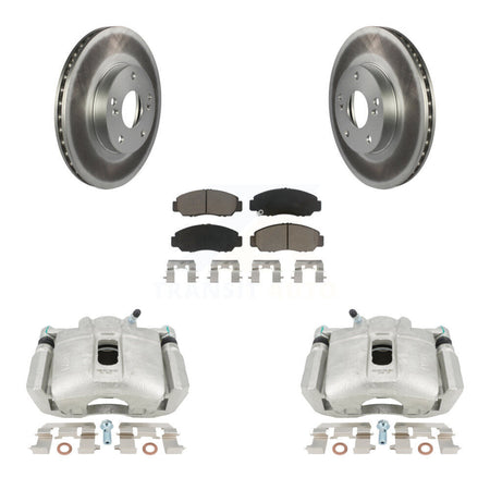 Front Disc Brake Caliper Coated Rotors And Ceramic Pads Kit For Honda Accord KCG-100649C