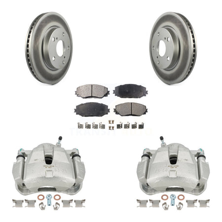 Front Disc Brake Caliper Coat Rotor & Semi-Metallic Pad Kit For 2014-2015 Toyota RAV4 LE KCG-100649P