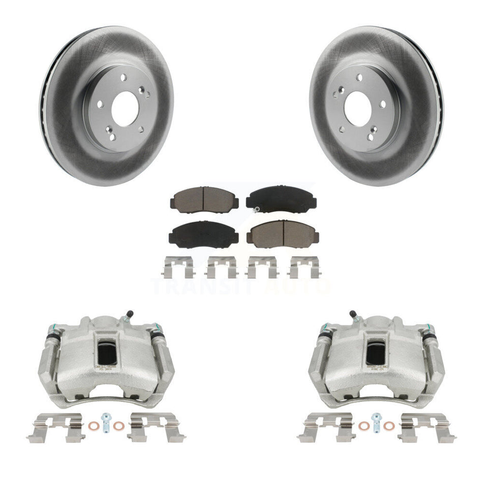 Front Disc Brake Caliper Coated Rotors And Ceramic Pads Kit For Honda Accord KCG-100650C