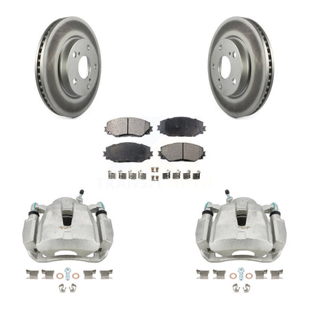 Front Disc Brake Caliper Coat Rotor & Semi-Metallic Pad Kit For 2014-2015 Toyota RAV4 LE KCG-100650P