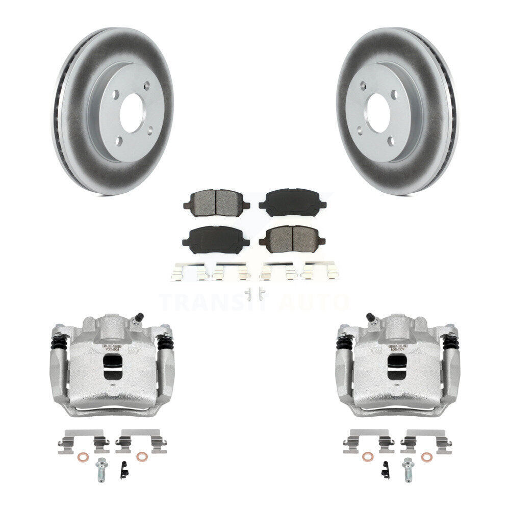 Front Brake Caliper Coat Rotor And Semi-Metallic Pad Kit For Saturn Ion Chevrolet Cobalt KCG-100650S