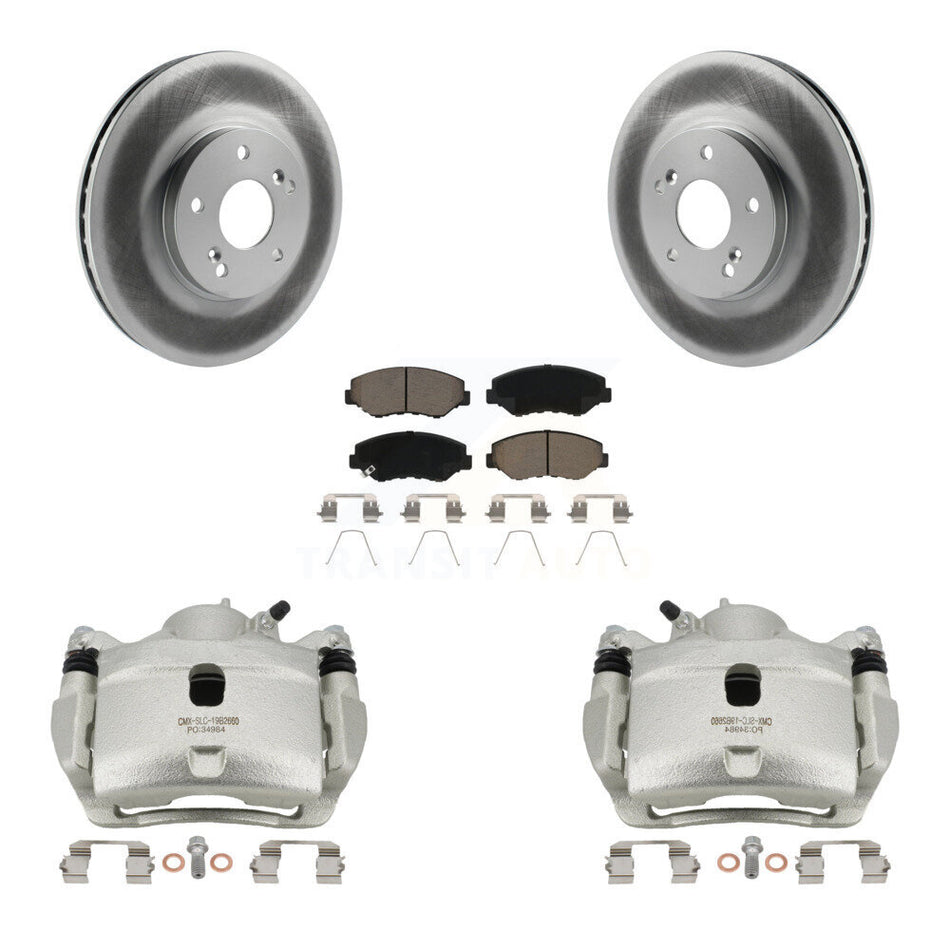 Front Disc Brake Caliper Coated Rotors And Ceramic Pads Kit For Honda Accord KCG-100652C