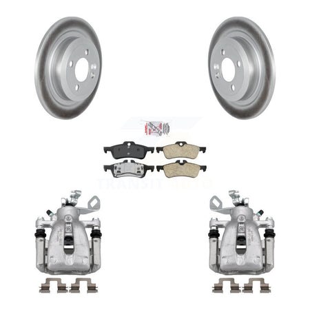 Rear Disc Brake Caliper Coat Rotors And Ceramic Pad Kit For 2007 Mini Cooper Convertible KCG-100654N