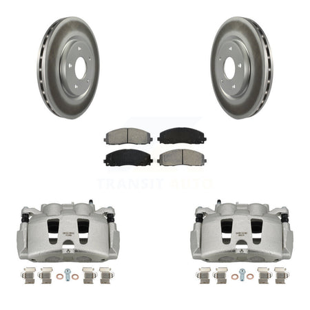 Front Brake Caliper Coat Rotors & Semi-Metallic Pad Kit For Grand Caravan Dodge Chrysler KCG-100655S