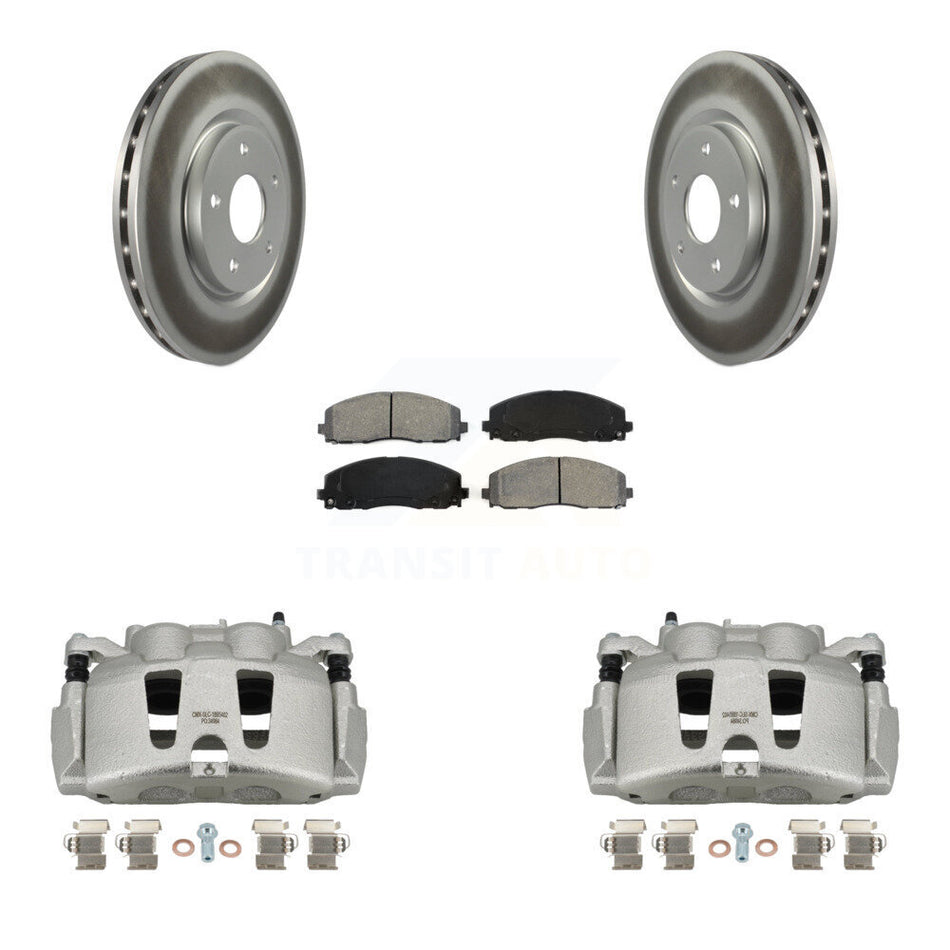 Front Brake Caliper Coat Rotors & Semi-Metallic Pad Kit For Grand Caravan Dodge Chrysler KCG-100655S