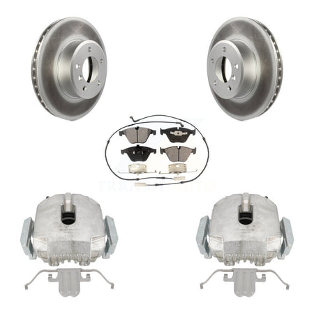 Front Brake Caliper Coat Rotors Ceramic Pad Kit For 2007 BMW 525i Automatic transmission KCG-100656T