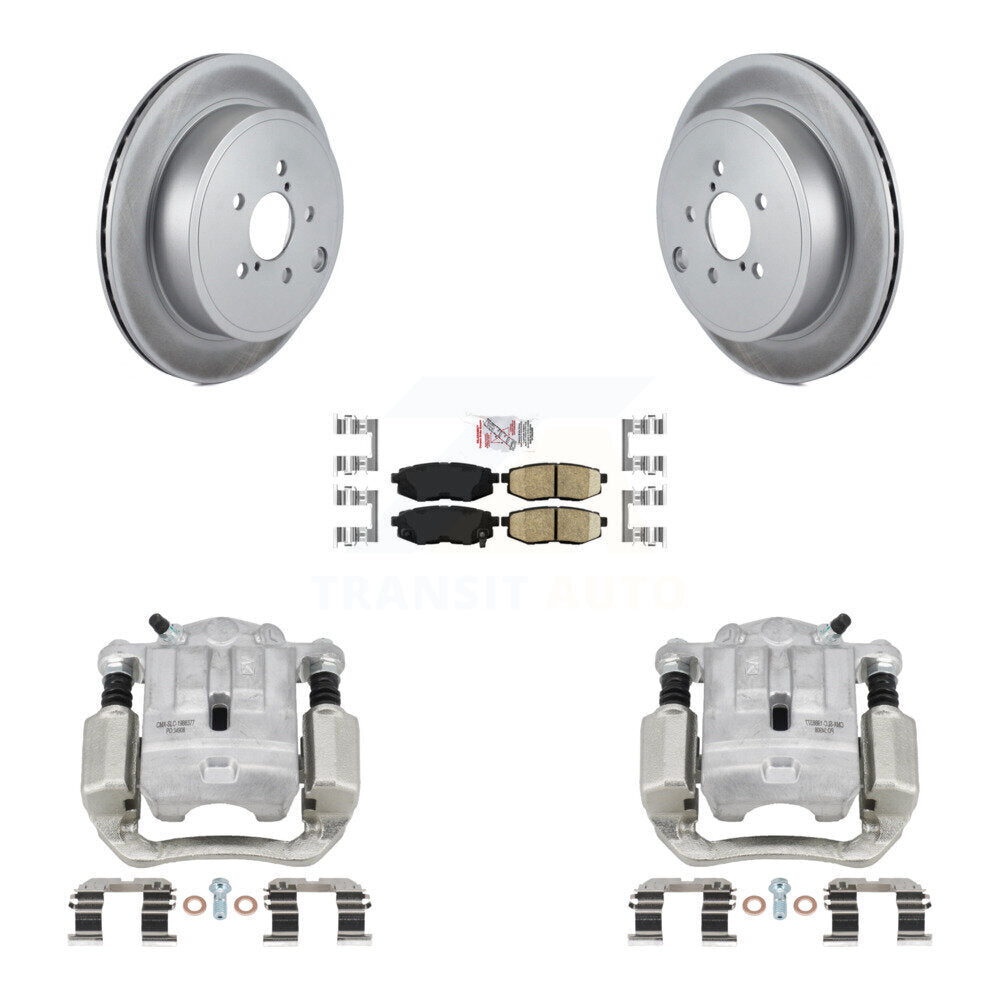 Rear Disc Brake Caliper Coated Rotors And Ceramic Pads Kit For Subaru Outback Legacy KCG-100657N