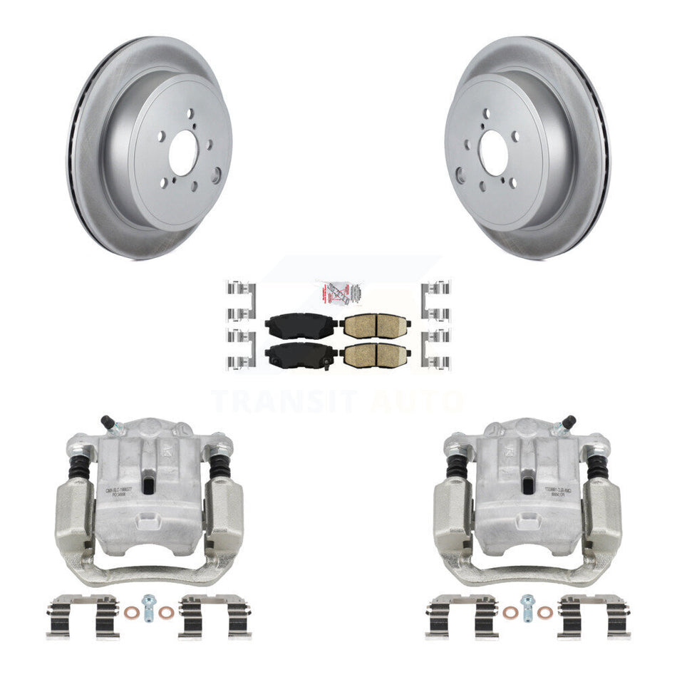 Rear Disc Brake Caliper Coated Rotors And Ceramic Pads Kit For Subaru Outback Legacy KCG-100657N