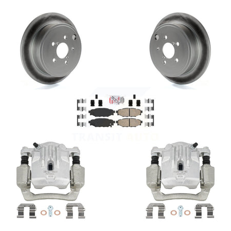 Rear Disc Brake Caliper Coated Rotors And Ceramic Pads Kit For Subaru Outback Legacy KCG-100658N