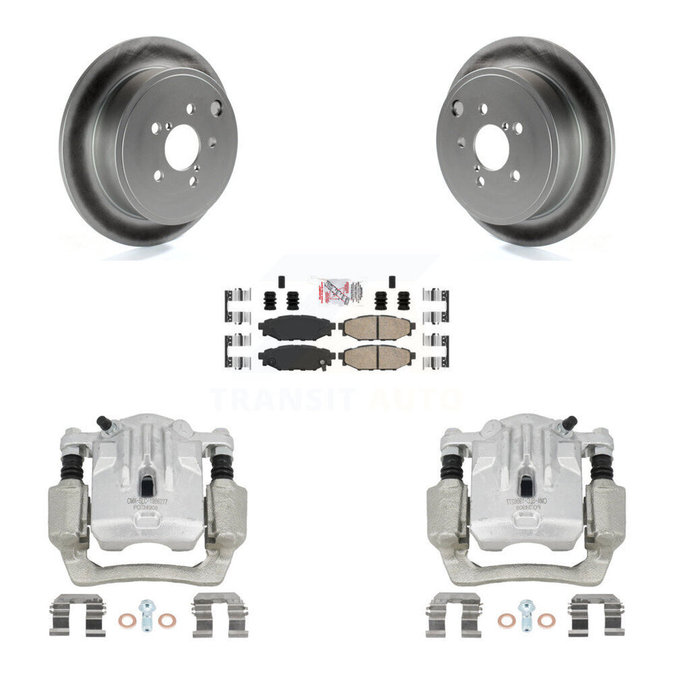 Rear Disc Brake Caliper Coated Rotors And Ceramic Pads Kit For Subaru Outback Legacy KCG-100658N