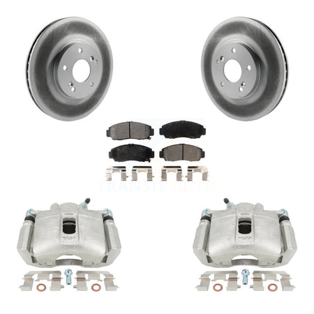 Front Disc Brake Caliper Coat Rotor And Ceramic Pad Kit For Honda Accord Acura TSX TL CL KCG-100658T