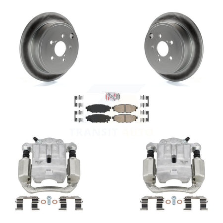 Rear Brake Caliper Coat Rotor & Ceramic Pad Kit For Subaru Legacy 2.5L with Turbocharged KCG-100661N