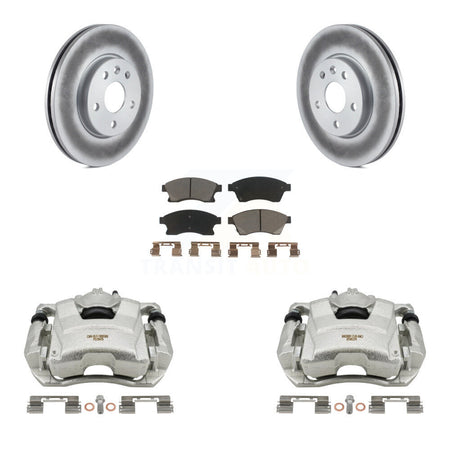 Front Disc Brake Caliper Coat Rotors & Ceramic Pad Kit For Chevrolet Cruze Sonic Limited KCG-100663C