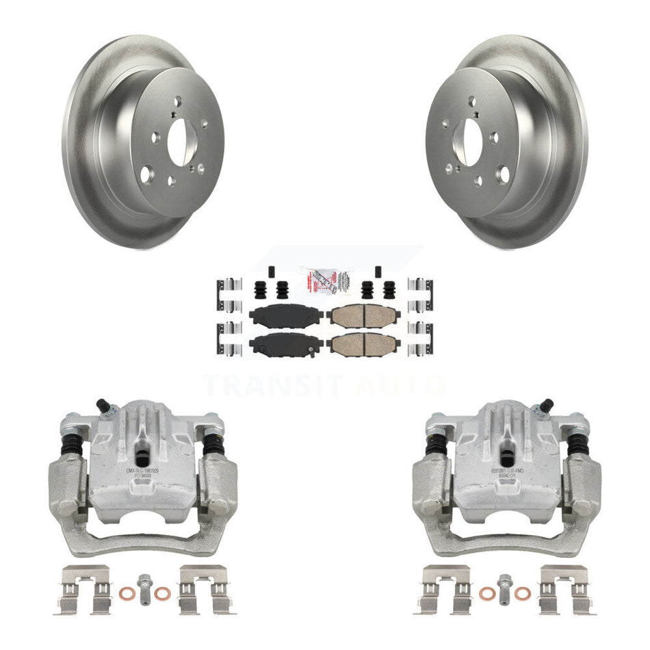 Rear Brake Caliper Coat Rotor & Ceramic Pad Kit For Subaru Impreza Forester Crosstrek XV KCG-100663N