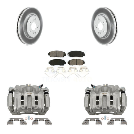 Front Brake Caliper Coat Rotor And Semi-Metallic Pad Kit For Honda CR-V Crosstour Accord KCG-100664S