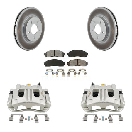 Front Brake Caliper Coat Rotors & Semi-Metallic Pad Kit For Chevrolet Equinox Saturn Vue KCG-100668S