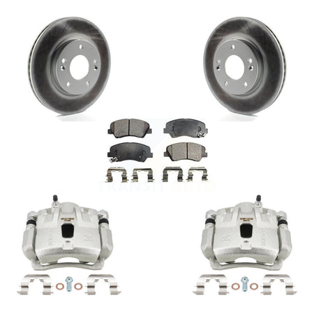 Front Disc Brake Caliper Coat Rotor & Ceramic Pad Kit For 2011-2012 Hyundai Elantra 1.8L KCG-100669T