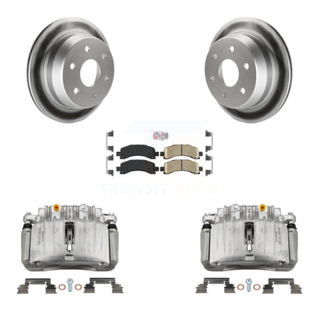 Rear Disc Brake Caliper Coat Rotor Ceramic Pad Kit For 2002 Chevrolet Avalanche 1500 4WD KCG-100671N