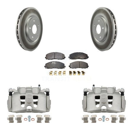 Front Disc Brake Caliper Coated Rotors And Ceramic Pads Kit For 2014-2020 Dodge Journey KCG-100675T