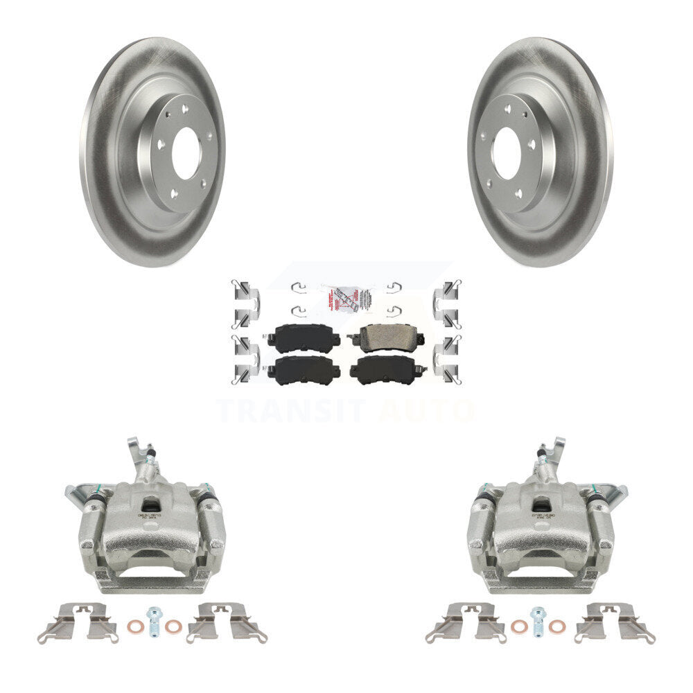 Rear Disc Brake Caliper Coated Rotors And Ceramic Pads Kit For 2013-2015 Mazda CX-5 KCG-100678N