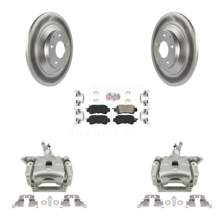 Rear Disc Brake Caliper Coated Rotors And Ceramic Pads Kit For 2013-2015 Mazda CX-5 KCG-100678N
