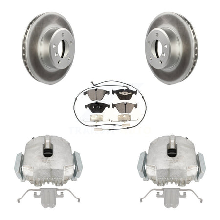 Front Brake Caliper Coat Rotor Semi-Metallic Pad Kit For BMW 525i Automatic transmission KCG-100678P