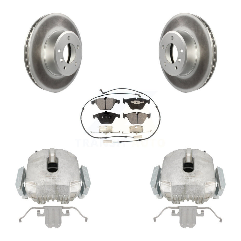 Front Brake Caliper Coat Rotor Semi-Metallic Pad Kit For BMW 525i Automatic transmission KCG-100678P