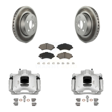 Front Disc Brake Caliper Coated Rotors And Ceramic Pads Kit For Dodge Nitro KCG-100680C