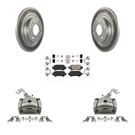 Rear Disc Brake Caliper Coated Rotors And Ceramic Pads Kit For 2016-2018 Mazda CX-3 KCG-100680N