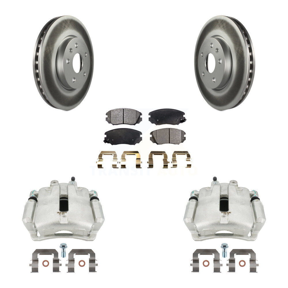 Front Brake Caliper Coat Rotors Semi-Metallic Pad Kit For Buick Regal LaCrosse Chevrolet KCG-100681P