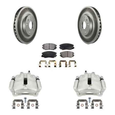 Front Brake Caliper Coat Rotors Semi-Metallic Pad Kit For Buick Regal LaCrosse Chevrolet KCG-100681P