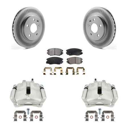 Front Brake Caliper Coat Rotors & Semi-Metallic Pad Kit For Chevrolet Malibu Buick Regal KCG-100682P
