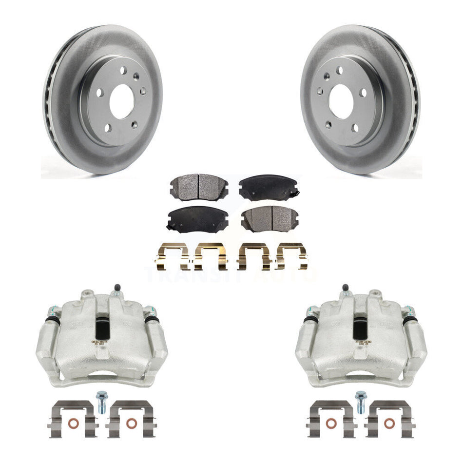Front Brake Caliper Coat Rotors & Semi-Metallic Pad Kit For Chevrolet Malibu Buick Regal KCG-100682P