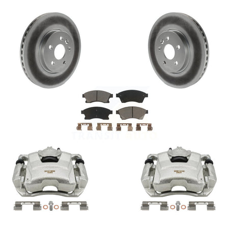 Front Disc Brake Caliper Coat Rotor And Ceramic Pad Kit For 2013-2014 Chevrolet Sonic RS KCG-100686C