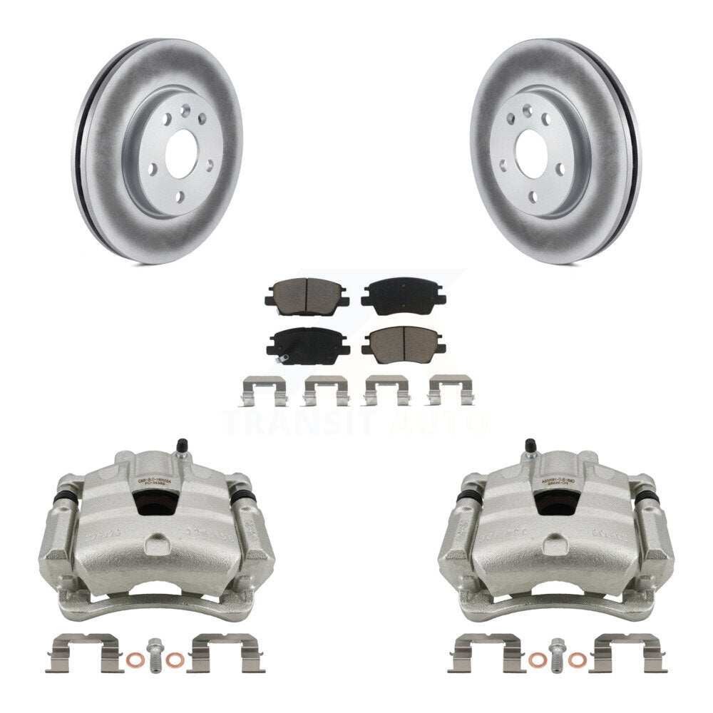 Front Disc Brake Caliper Coat Rotor And Ceramic Pad Kit For Chevrolet Cruze Bolt EV Volt KCG-100687C