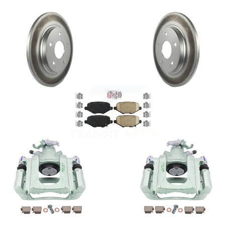 Rear Disc Brake Caliper Coated Rotors And Ceramic Pads Kit For Ram C/V KCG-100689N