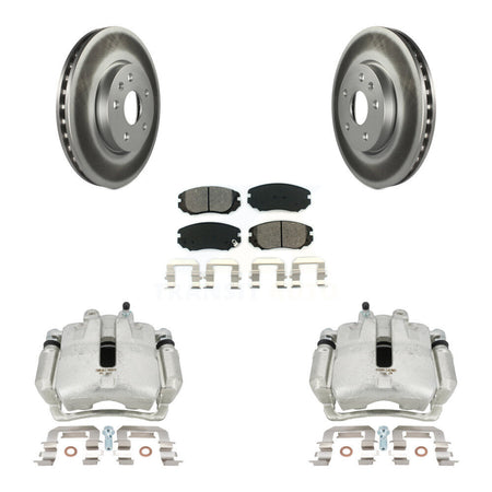 Front Brake Caliper Coat Rotor & Semi-Metallic Pad Kit For Chevrolet Equinox GMC Terrain KCG-100689S