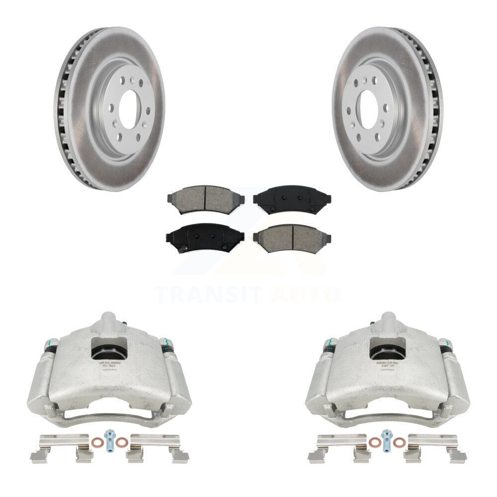 Front Brake Caliper Coat Rotor Semi-Metallic Pad Kit For Pontiac Montana Chevrolet Buick KCG-100691S