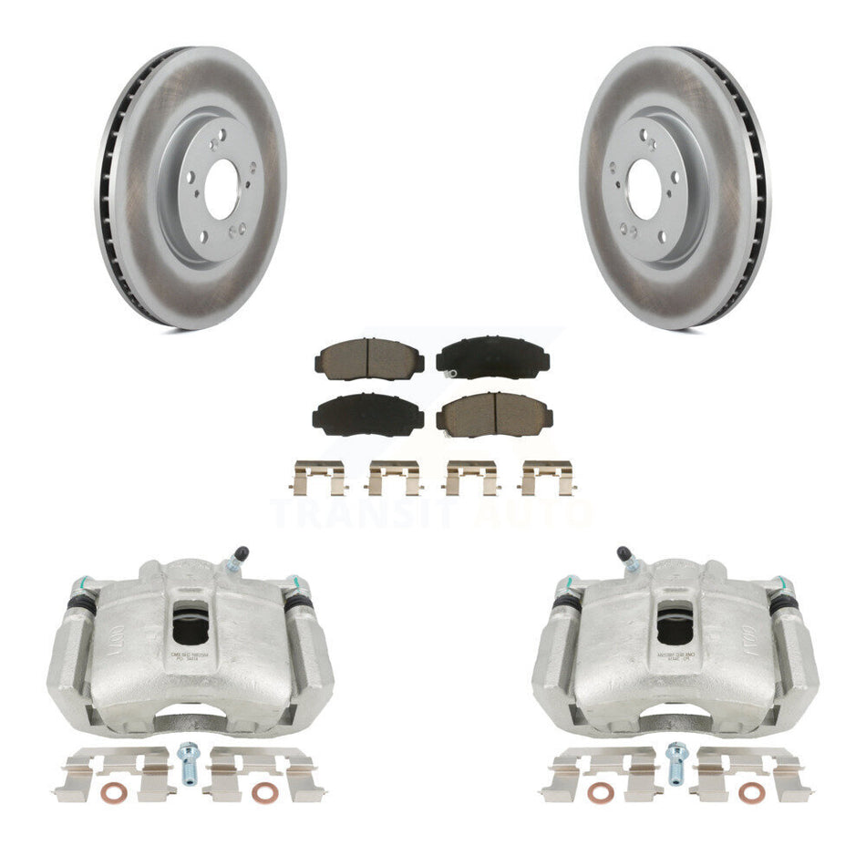 Front Brake Caliper Coat Rotor Ceramic Pad Kit For 04-05 Acura TL Automatic transmission KCG-100693C