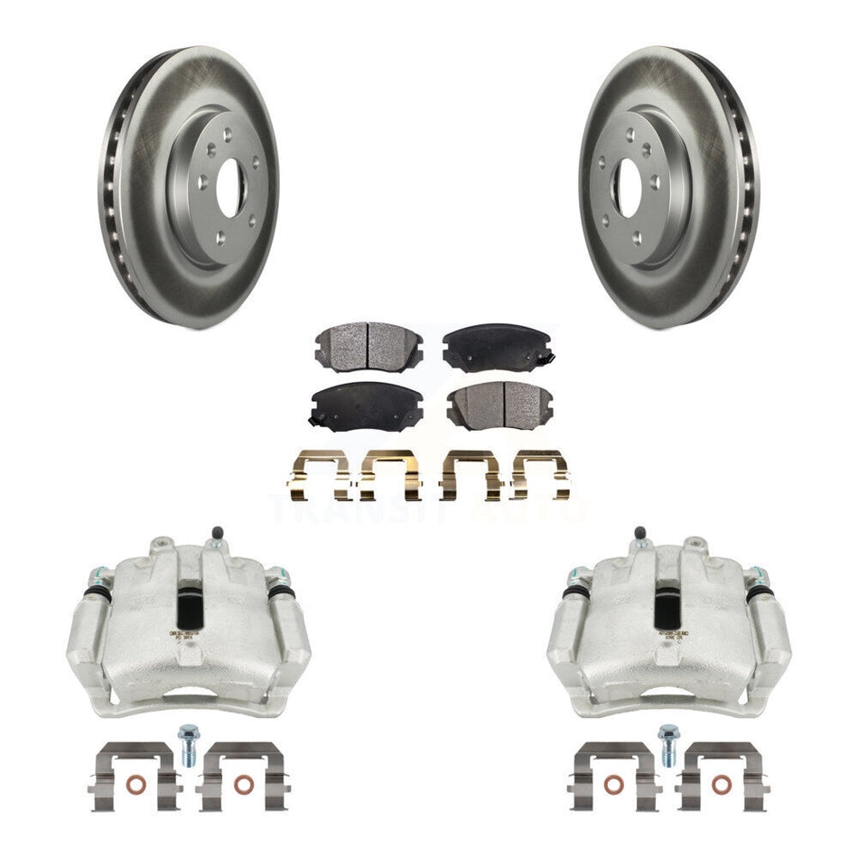 Front Brake Caliper Coat Rotor Ceramic Pad Kit For Buick Regal LaCrosse Chevrolet Malibu KCG-100693T