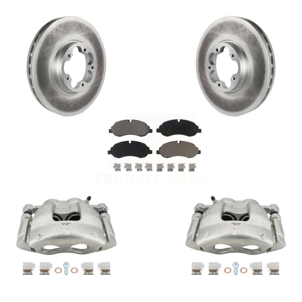 Front Disc Brake Caliper Coat Rotor And Ceramic Pad Kit For Ford Transit-250 Transit-150 KCG-100696C