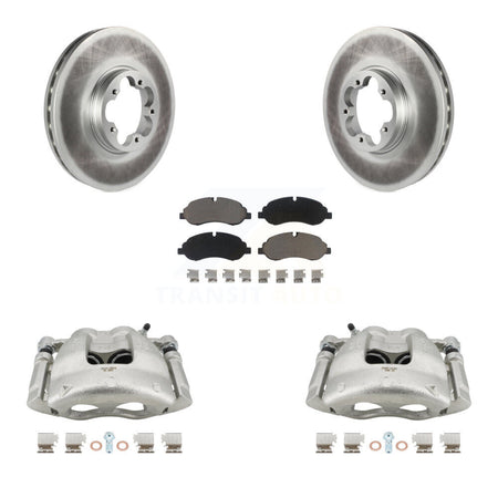 Front Disc Brake Caliper Coat Rotor And Ceramic Pad Kit For Ford Transit-250 Transit-150 KCG-100696C