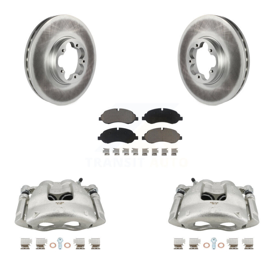 Front Disc Brake Caliper Coat Rotor And Ceramic Pad Kit For Ford Transit-250 Transit-150 KCG-100696C